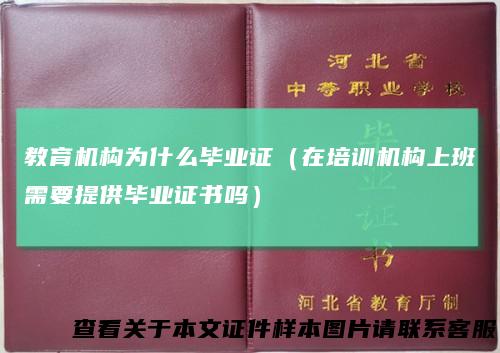 教育机构为什么毕业证（在培训机构上班需要提供毕业证书吗）