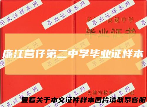 廉江营仔第二中学毕业证样本