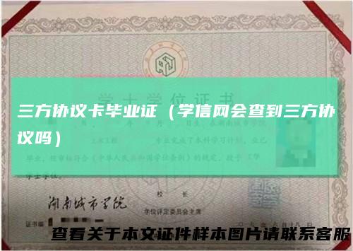 三方协议卡毕业证(学信网会查到三方协议吗)