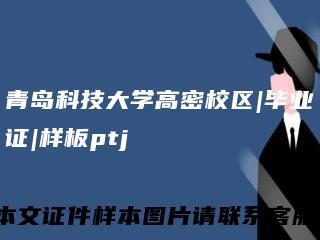 青岛科技大学高密校区|毕业证|样板ptj