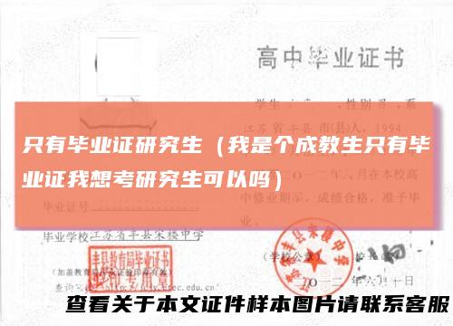 只有毕业证研究生（我是个成教生只有毕业证我想考研究生可以吗）