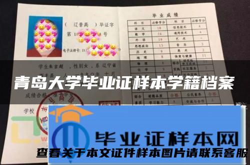 青岛大学毕业证样本学籍档案
