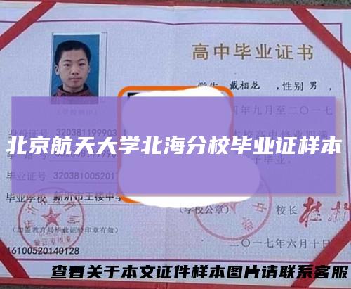 北京航天大学北海分校毕业证样本
