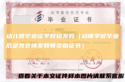 幼儿园毕业证学校给发吗(幼师学校毕业后是否会颁发教师资格证书)
