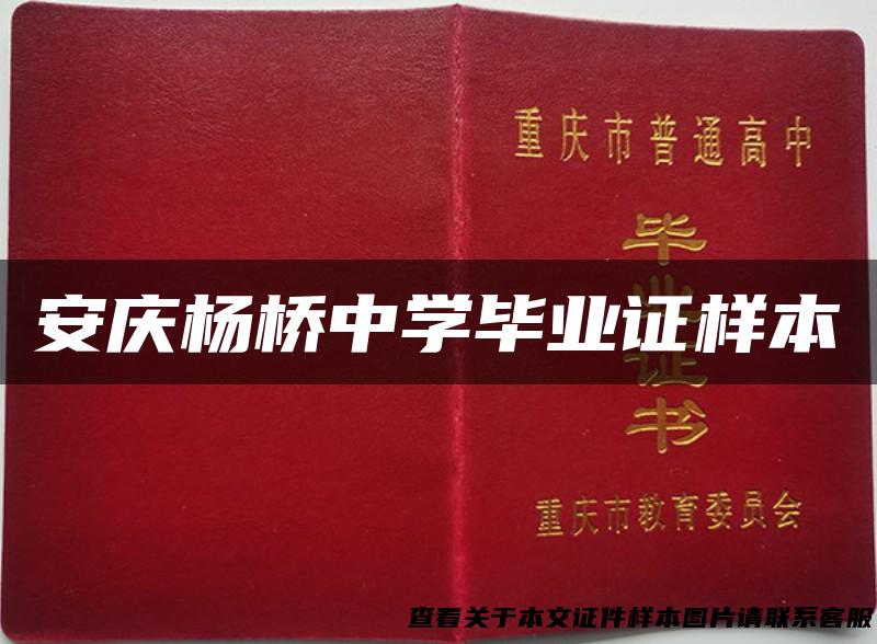 安庆杨桥中学毕业证样本
