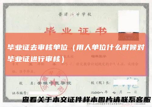 毕业证去审核单位（用人单位什么时候对毕业证进行审核）