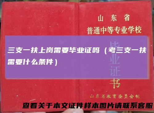三支一扶上岗需要毕业证吗（考三支一扶需要什么条件）
