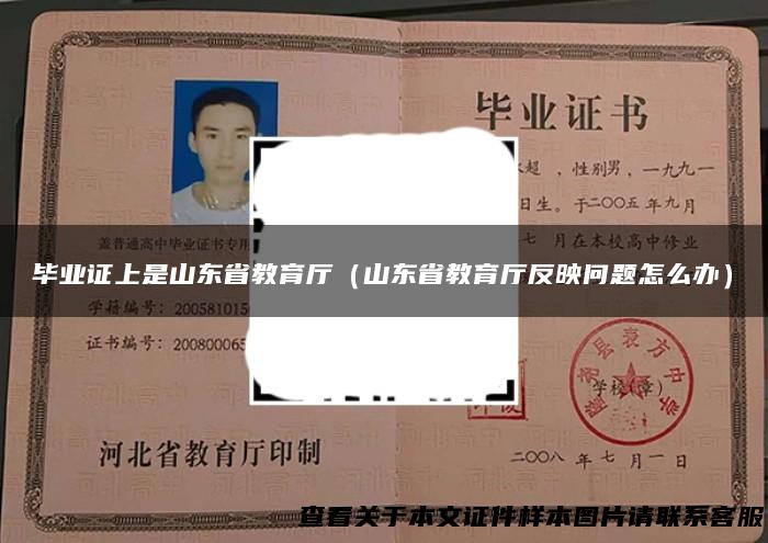 毕业证上是山东省教育厅（山东省教育厅反映问题怎么办）