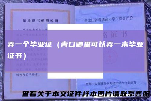 弄一个毕业证（青口哪里可以弄一本毕业证书）