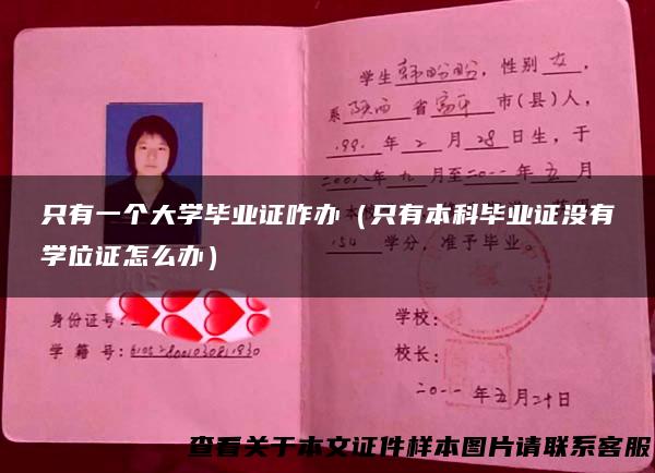 只有一个大学毕业证咋办（只有本科毕业证没有学位证怎么办）