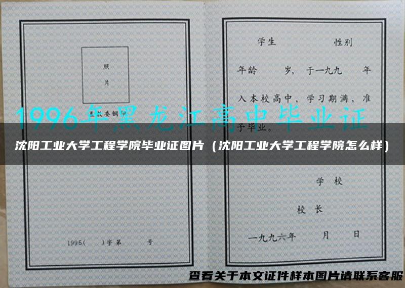 沈阳工业大学工程学院毕业证图片（沈阳工业大学工程学院怎么样）