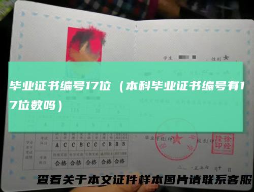 毕业证书编号17位（本科毕业证书编号有17位数吗）