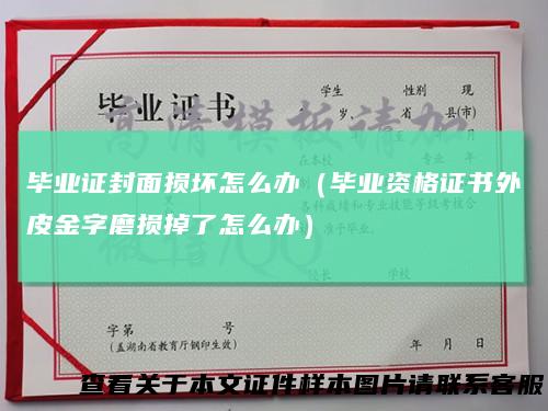 毕业证封面损坏怎么办（毕业资格证书外皮金字磨损掉了怎么办）