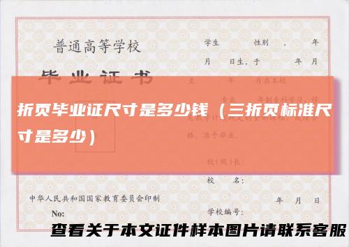 折页毕业证尺寸是多少钱(三折页标准尺寸是多少)