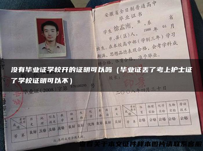 没有毕业证学校开的证明可以吗（毕业证丢了考上护士证了学校证明可以不）