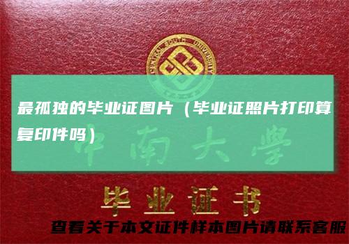 最孤独的毕业证图片（毕业证照片打印算复印件吗）