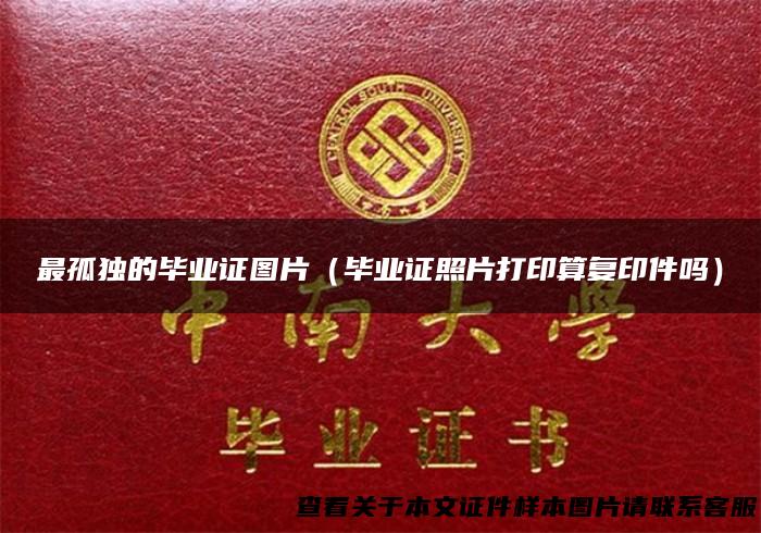 最孤独的毕业证图片（毕业证照片打印算复印件吗）