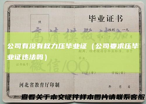 公司有没有权力压毕业证（公司要求压毕业证违法吗）