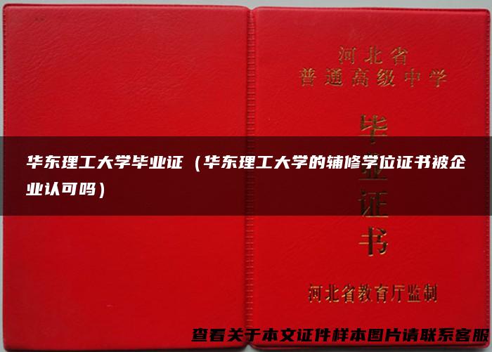 华东理工大学毕业证（华东理工大学的辅修学位证书被企业认可吗）