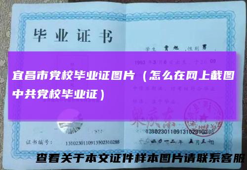 宜昌市党校毕业证图片（怎么在网上截图中共党校毕业证）
