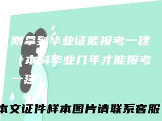 刚拿到毕业证能报考一建(本科毕业几年才能报考一建)