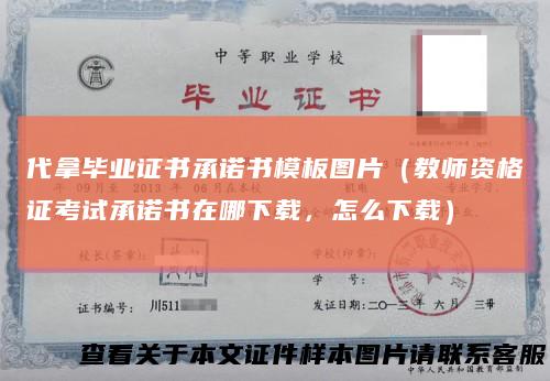 代拿毕业证书承诺书模板图片(教师资格证考试承诺书在哪下载,怎么下载)