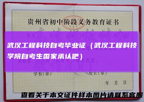 武汉工程科技自考毕业证(武汉工程科技学院自考生国家承认吧)