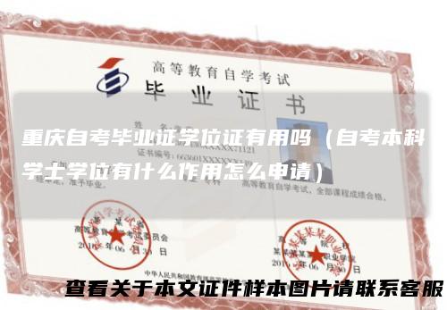 重庆自考毕业证学位证有用吗(自考本科学士学位有什么作用怎么申请)