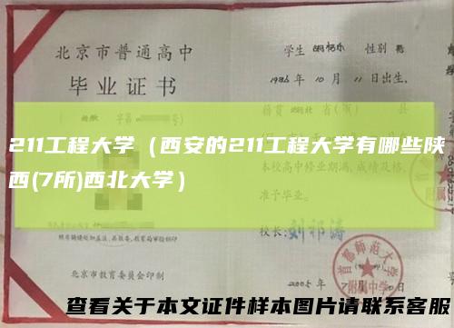 211工程大学（西安的211工程大学有哪些陕西(7所)西北大学）