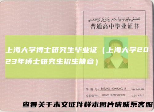 上海大学博士研究生毕业证（上海大学2023年博士研究生招生简章）