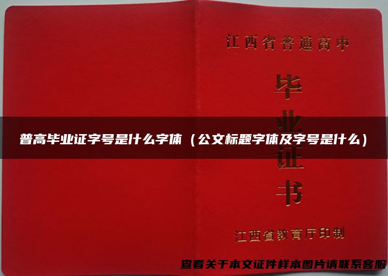 普高毕业证字号是什么字体（公文标题字体及字号是什么）