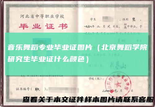 音乐舞蹈专业毕业证图片（北京舞蹈学院研究生毕业证什么颜色）