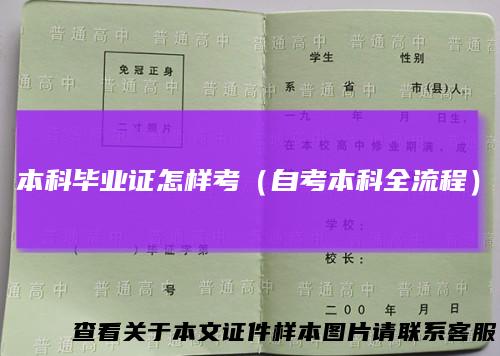 本科毕业证怎样考(自考本科全流程)