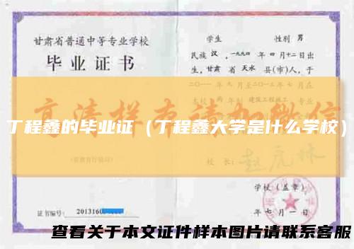 丁程鑫的毕业证（丁程鑫大学是什么学校）