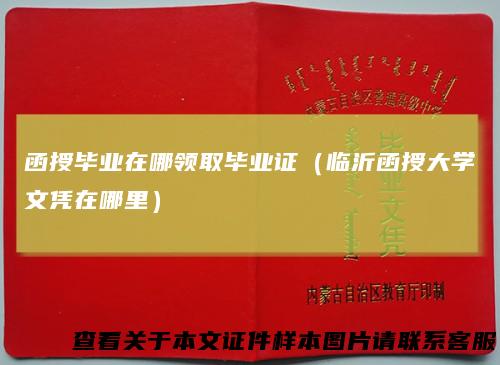 函授毕业在哪领取毕业证(临沂函授大学文凭在哪里)
