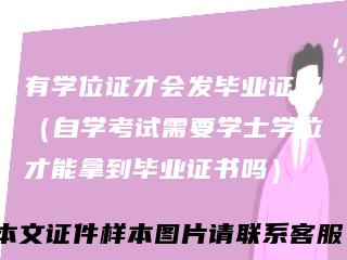 有学位证才会发毕业证吗（自学考试需要学士学位才能拿到毕业证书吗）