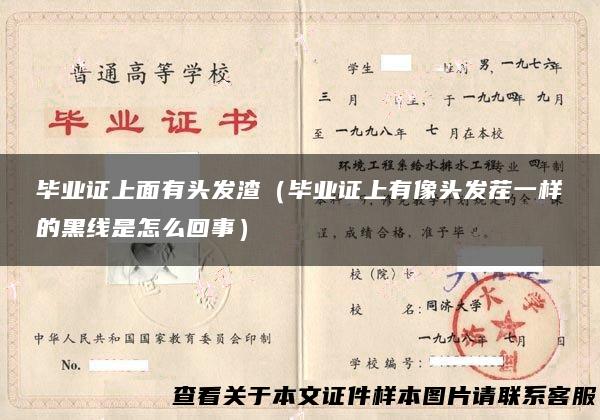 毕业证上面有头发渣（毕业证上有像头发茬一样的黑线是怎么回事）