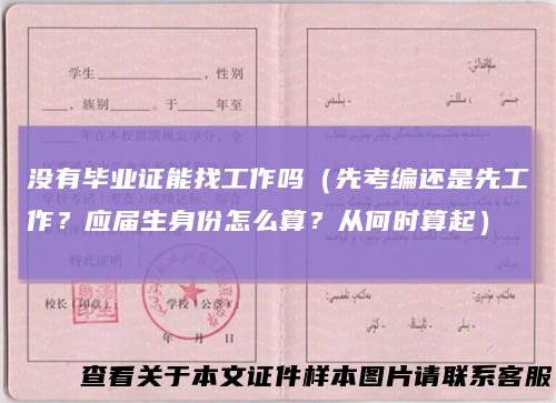 没有毕业证能找工作吗（先考编还是先工作？应届生身份怎么算？从何时算起）