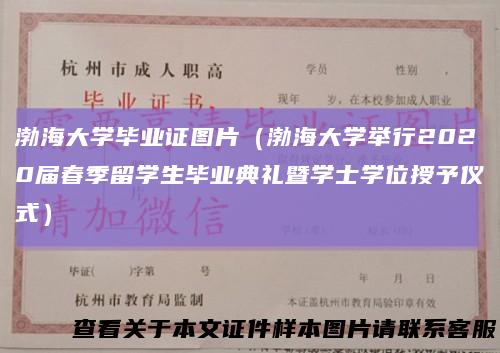 渤海大学毕业证图片（渤海大学举行2020届春季留学生毕业典礼暨学士学位授予仪式）