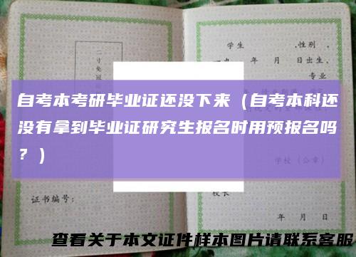 自考本考研毕业证还没下来（自考本科还没有拿到毕业证研究生报名时用预报名吗？）