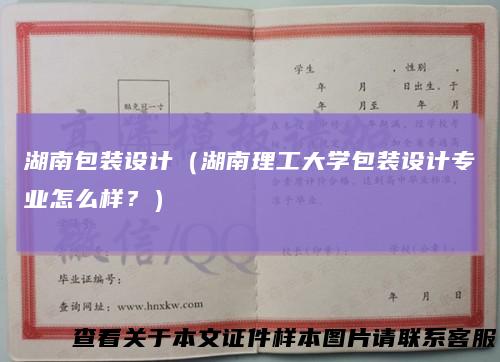 湖南包装设计（湖南理工大学包装设计专业怎么样？）