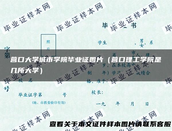 营口大学城市学院毕业证图片（营口理工学院是几所大学）