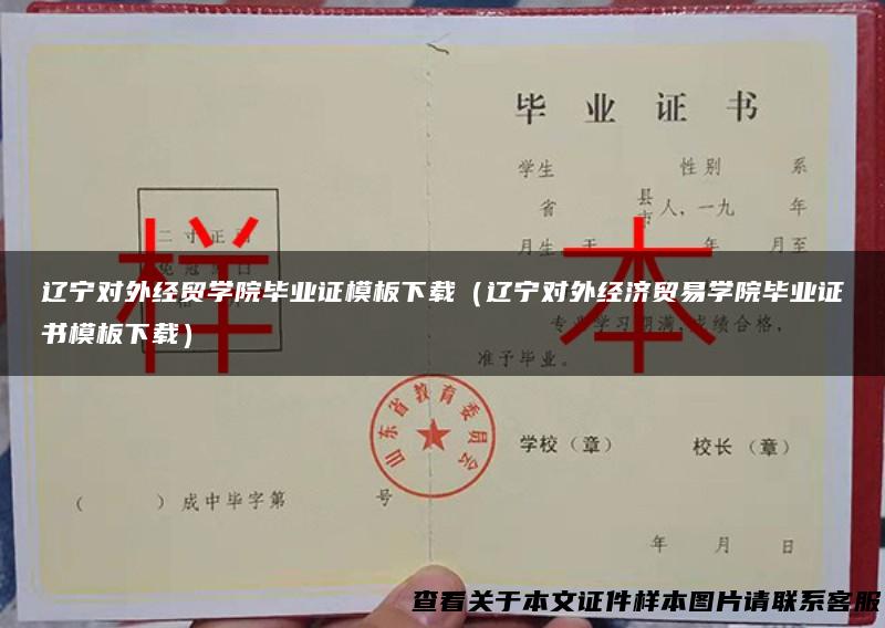 辽宁对外经贸学院毕业证模板下载（辽宁对外经济贸易学院毕业证书模板下载）