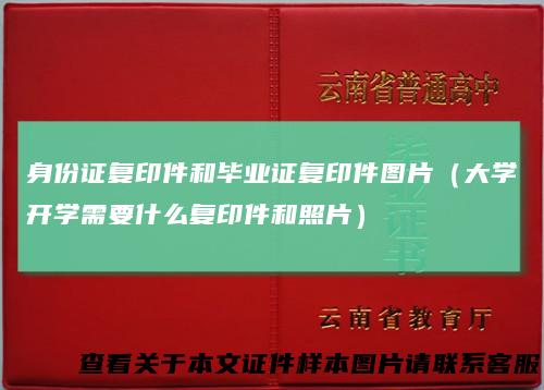 身份证复印件和毕业证复印件图片（大学开学需要什么复印件和照片）