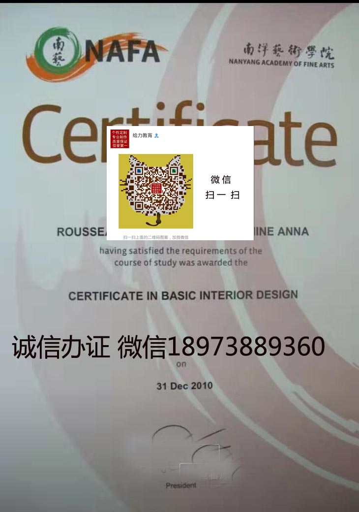 南洋艺术学院毕业证样本模版图片