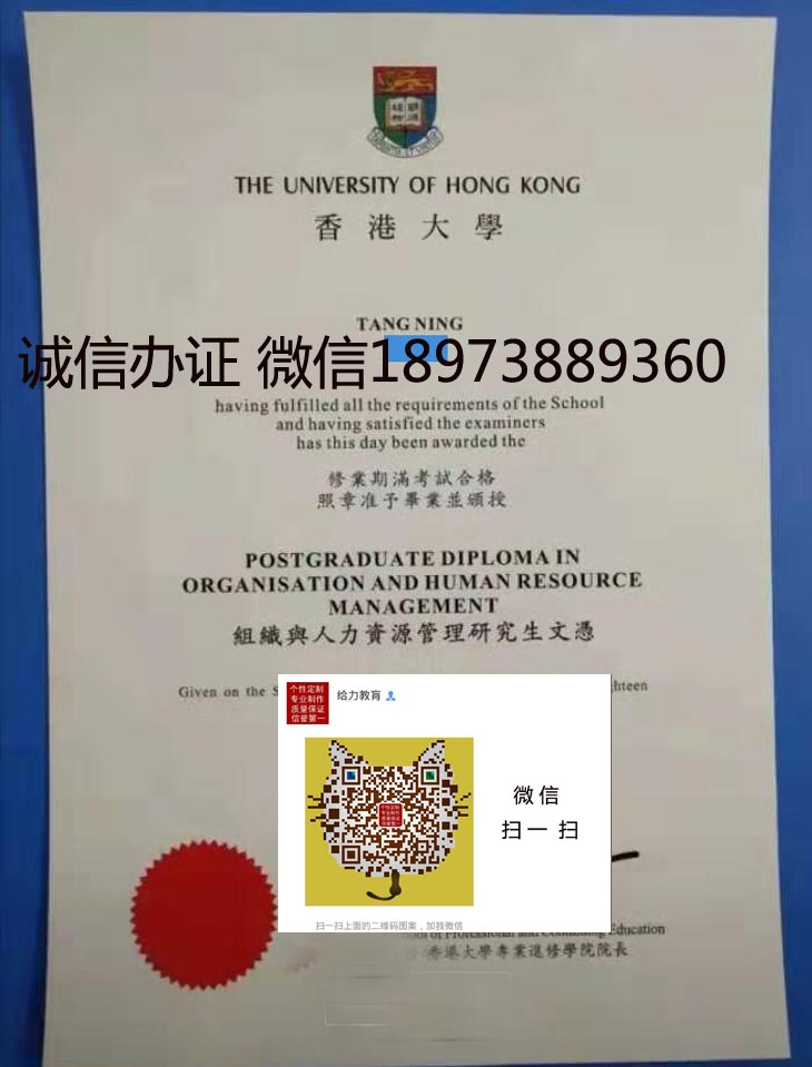 香港大学毕业证样本图片