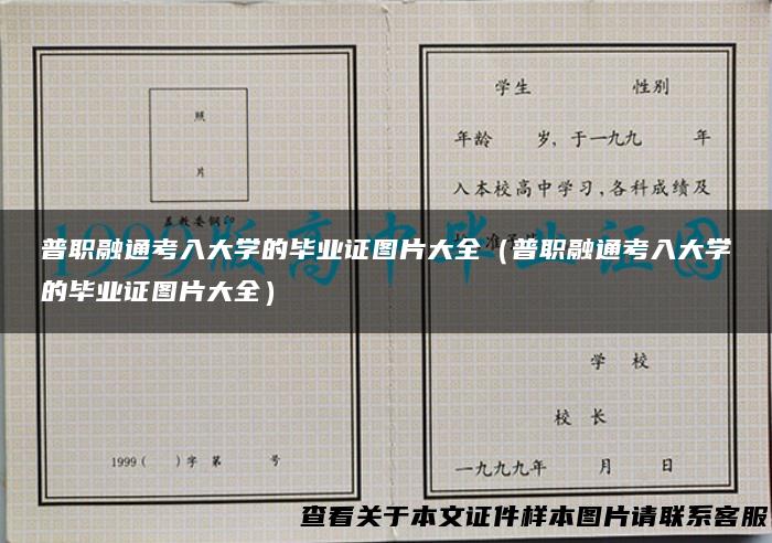 普职融通考入大学的毕业证图片大全（普职融通考入大学的毕业证图片大全）