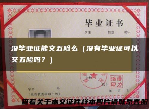没毕业证能交五险么（没有毕业证可以交五险吗？）
