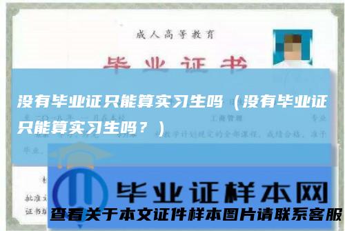 没有毕业证只能算实习生吗（没有毕业证只能算实习生吗？）