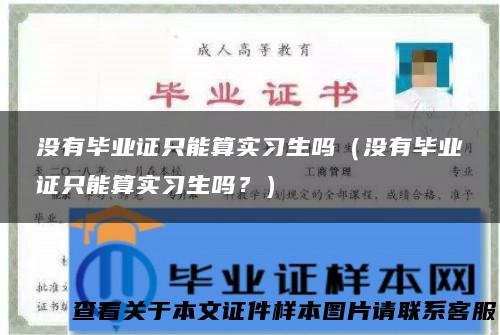 没有毕业证只能算实习生吗（没有毕业证只能算实习生吗？）